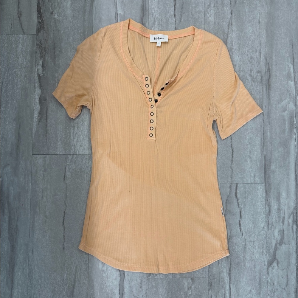 Bohme Peach Henley tee